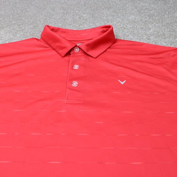 Callaway Opti-Dri Polo Shirt Mens XL Red  Polyester Golf Short Sleeve Pullover - Picture 4 of 12